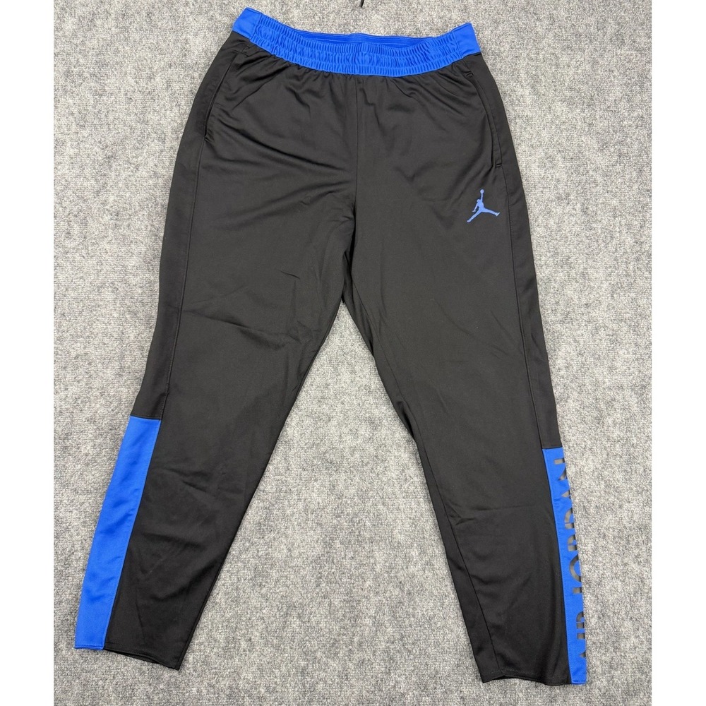 Jordan Dri-FIT Tear Away Basketball Pants Mens XL Black Royal Blue Snaps XL